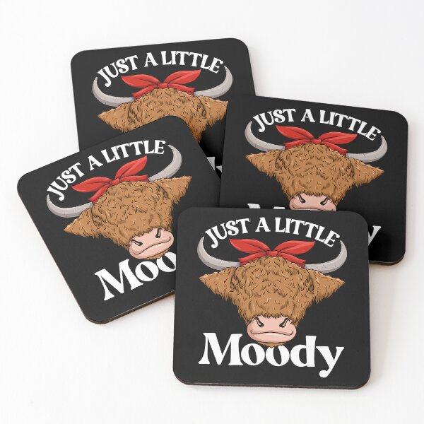 Item preview, Just A Little Moody Highland Cow Scottish Highland Cow Gear  designed and sold by kynlie-luker.