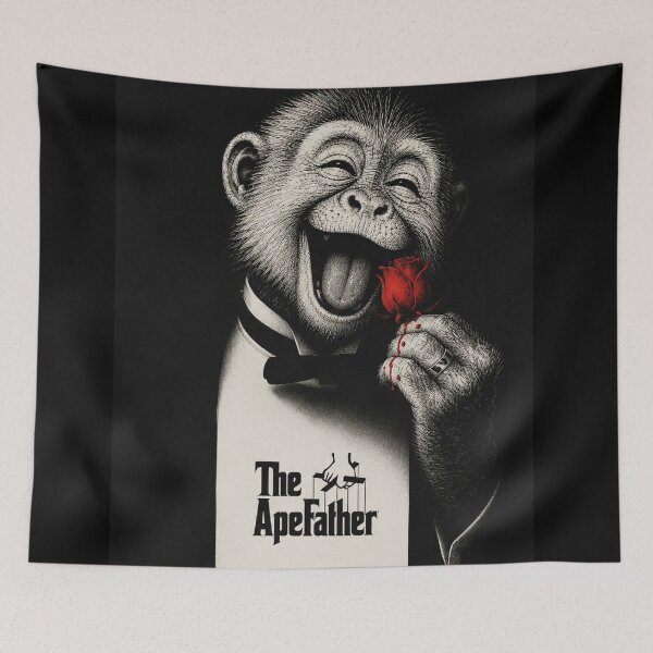 Aperçu de l'œuvre The ApeFather - Funny Monkey Mafia Godfather Parody créée et vendue par BRTHRCNK01.