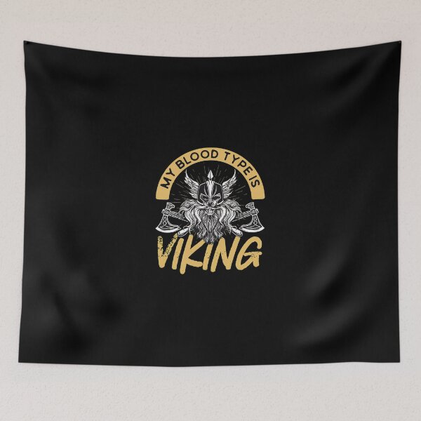 Item preview, Viking Blood Type Skull Axes Warrior Norse Mythology Graphic designed and sold by tommieim.