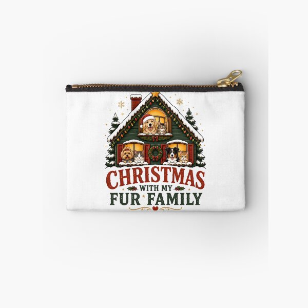 Item preview, Christmas With My Fur Family Cozy Pet Family Holiday House Design designed and sold by KristenosNehk.