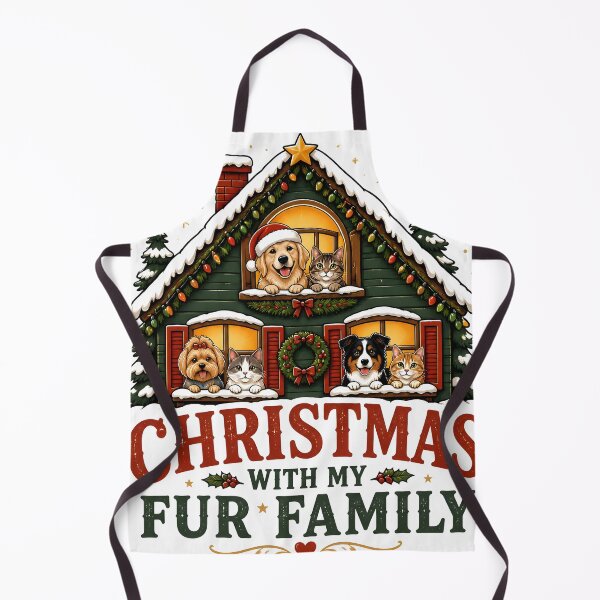 Item preview, Christmas With My Fur Family Cozy Pet Family Holiday House Design designed and sold by KristenosNehk.
