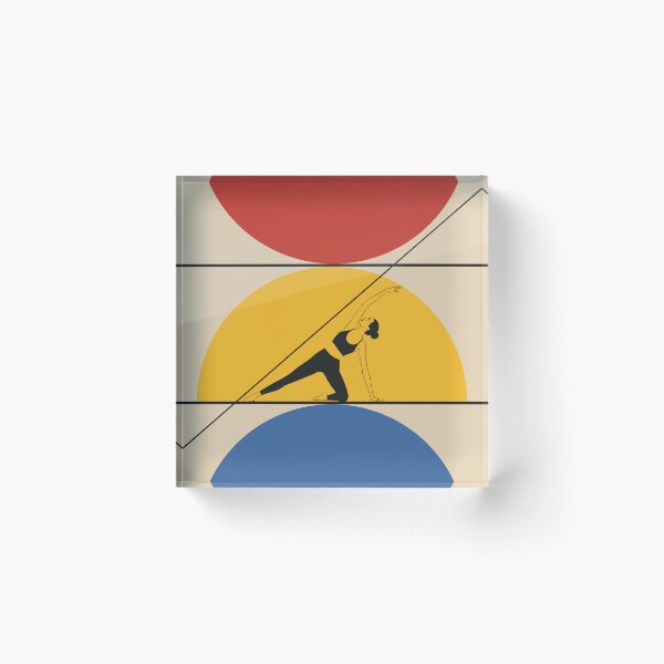 Item preview, Pilates Art Print | Bauhaus Fitness Art | Mid Century Modern Decor | Pilates Lover Gift designed and sold by Studio pod Burom.