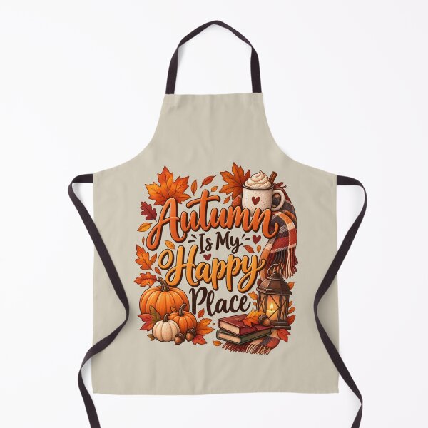 Item preview, Autumn Is My Happy Place – Cozy Fall Pumpkin & Coffee Design designed and sold by blankTeeShirt.