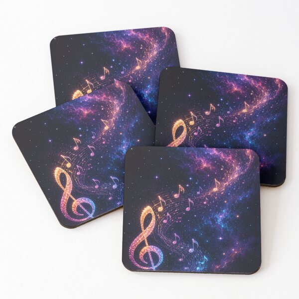 Item preview, Music Notes Galaxy – Cosmic Music Treble Clef Art designed and sold by GrafiXT.