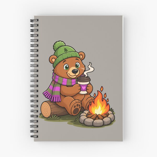 Item preview, Cozy Campfire Bear – Coffee & Camping designed and sold by Aimetoi.