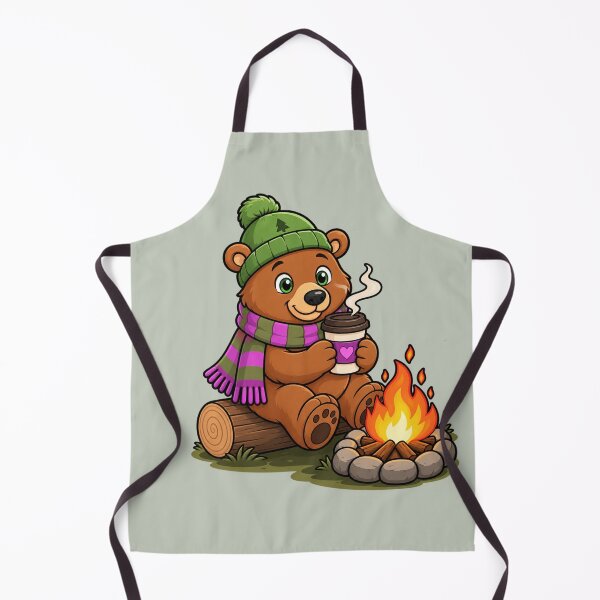 Item preview, Cozy Campfire Bear – Coffee & Camping designed and sold by Aimetoi.