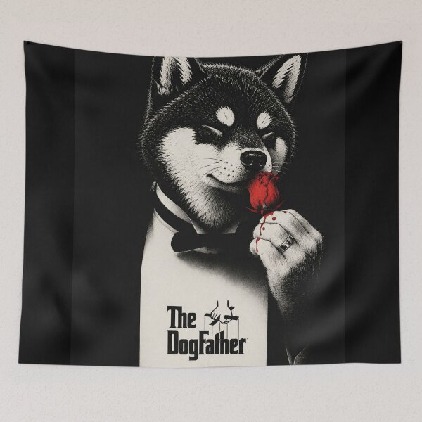 Aperçu de l'œuvre The DogFather - Mafia Dog Godfather Parody Art créée et vendue par BRTHRCNK01.