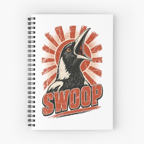 Item preview, SWOOP! Australian Magpie Swooping Season Retro Vintage Distressed Graphic designed and sold by Yellowriversss.