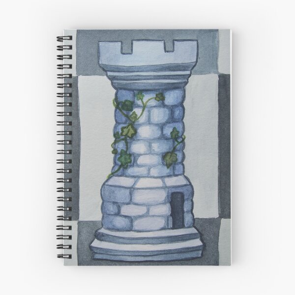 Item preview, Chess piece rook fairy tale watercolor illustration designed and sold by paintyfiction.