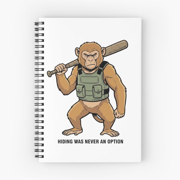 Item preview, Tactical Monkey Hiding Was Never An Option Funny Ape Combat Baseball Bat Humor designed and sold by raedattia.