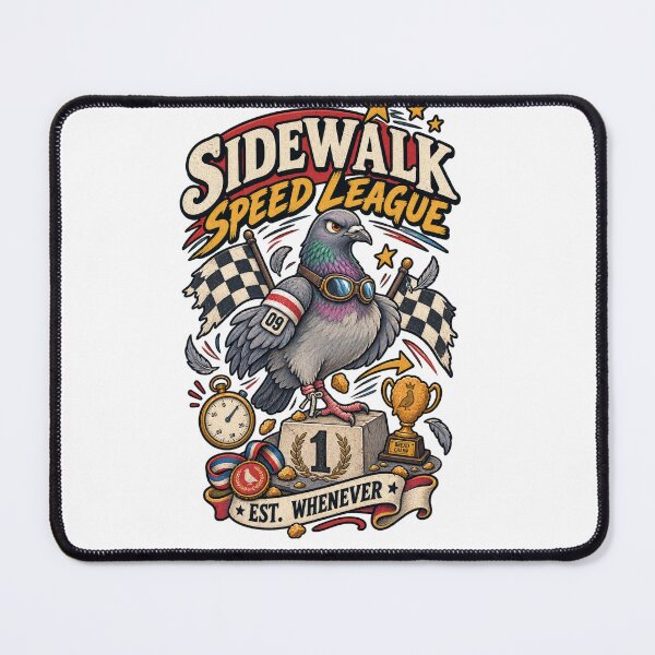 Item preview, Sidewalk Speed League Racing Pigeon designed and sold by Trendy-Artistry.