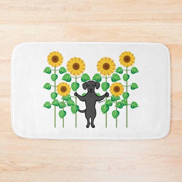 Item preview, Black Labrador Summer Sunflowers designed and sold by HappyLabradors.