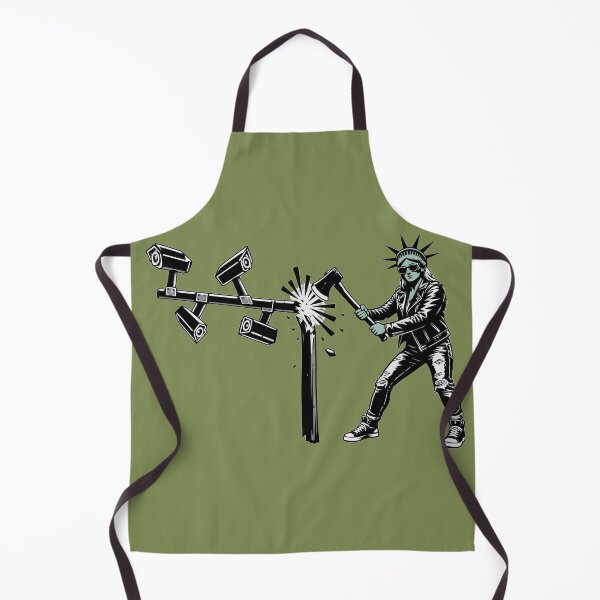 Item preview, Punk Statue of Liberty Smashes Surveillance Cameras – Privacy Protest designed and sold by KungPowUnicorn.
