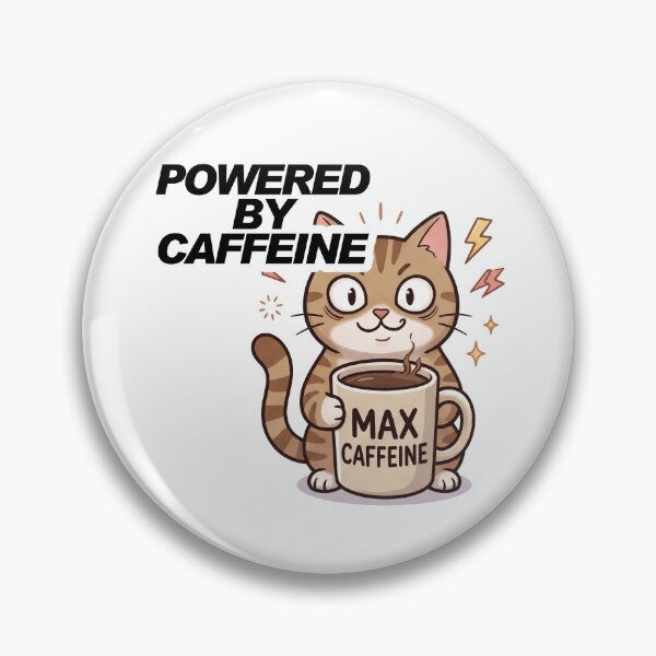 Item preview, Powered by caffeine designed and sold by aimicat.