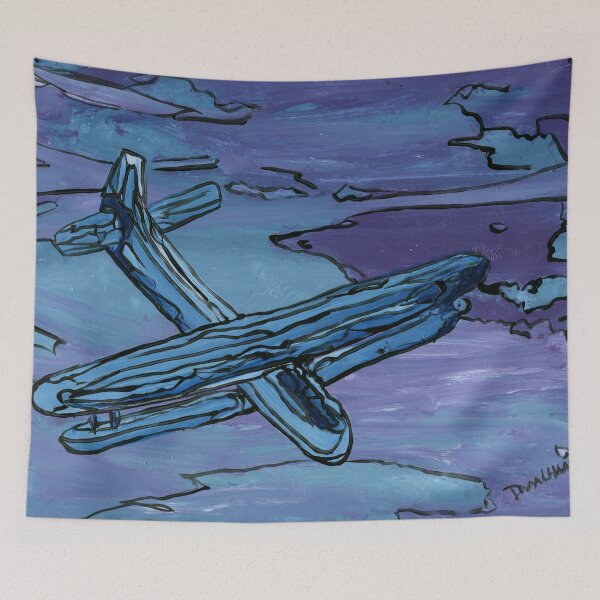 Item preview, Night Flight –  Airplane Expressionism by Dwaalhaas designed and sold by Dwaalhaas.com.