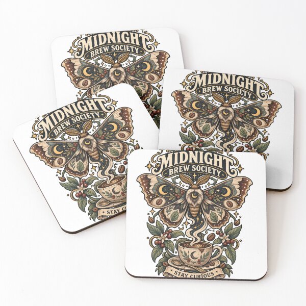 Item preview, Midnight Brew Society Coffee Moth designed and sold by Trendy-Artistry.