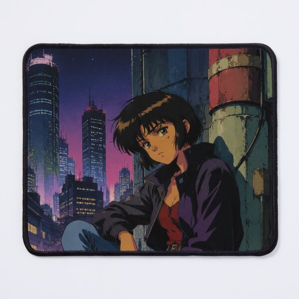 Item preview, Retro Cyberpunk Anime Rooftop Rebel designed and sold by bapupa.