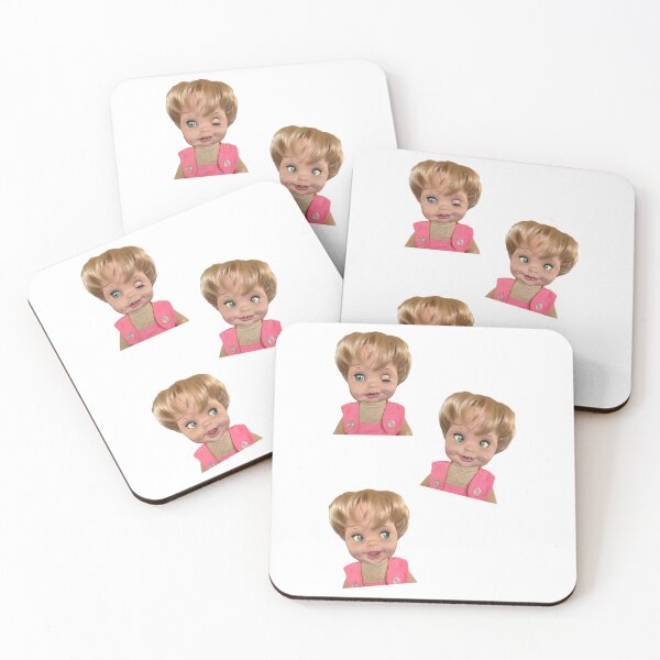 Item preview, Vintage Doll Cute Sticker Pack Agere Kidcore Cutecore Cross-Eyed Expressions Wink designed and sold by jaleyah-caulfie.
