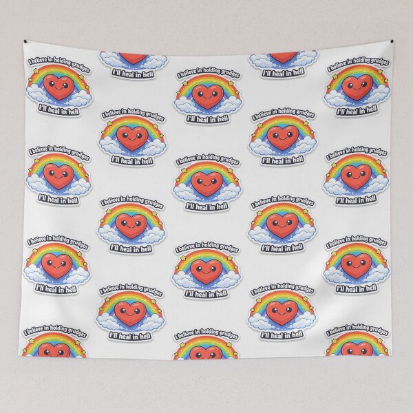 Item preview, Sassy Heart Rainbow Ill Heal In Hell designed and sold by mary-curtis.
