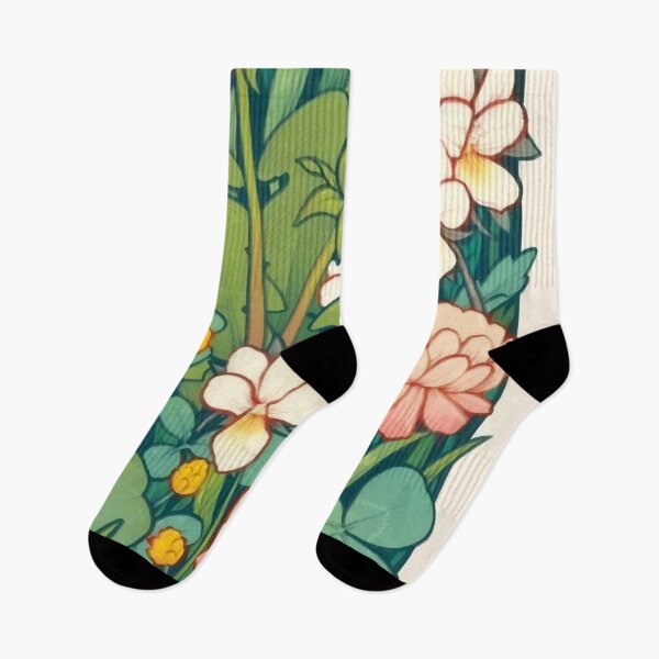 Item preview, Wildflowers and Butterfly Botanical Illustration - Clover & Dandelion Art Print designed and sold by Billy Morfo™.