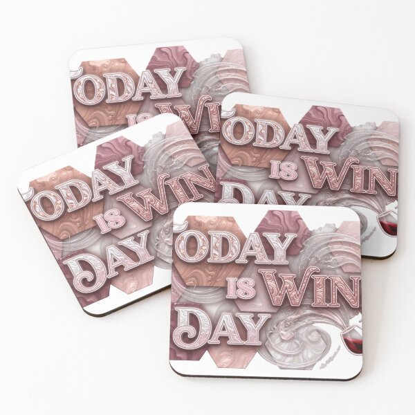 Item preview, Snappy TODAY IS WINE DAY 3D Text Art designed and sold by dazzlemakers.