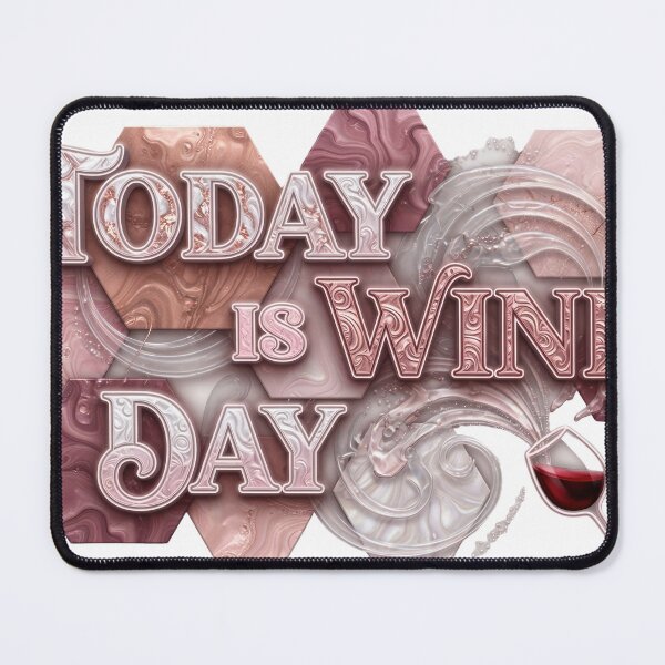 Item preview, Snappy TODAY IS WINE DAY 3D Text Art designed and sold by dazzlemakers.