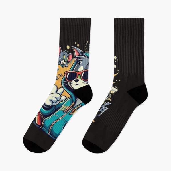 Item preview, Streetwear Cartoon Cat and Mouse Retro Design designed and sold by RajDeals.