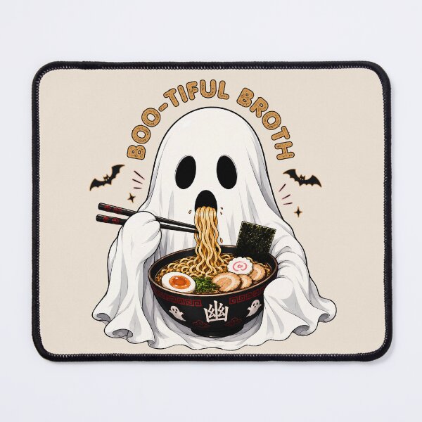 Item preview, Spooky Cute Ghost Eating Japanese Ramen Noodles designed and sold by Festive Bug.