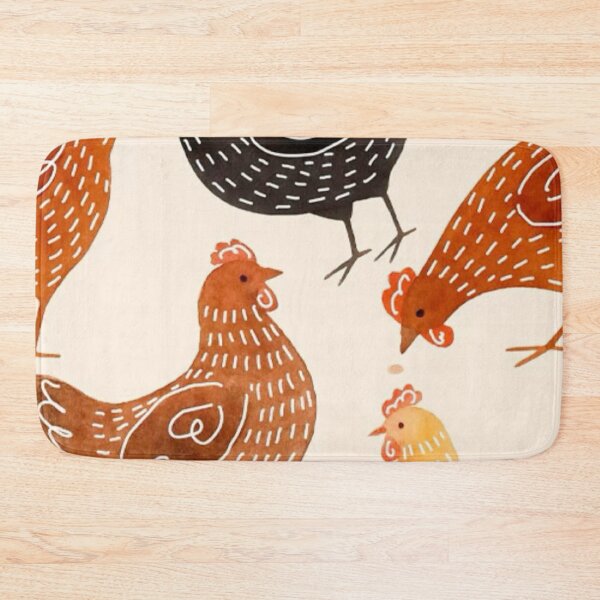 Item preview, Cute Watercolor Chicken Pattern Farmhouse Hen Rustic Art designed and sold by LYAN-STORE.
