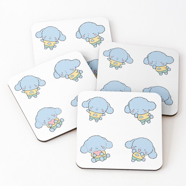 Item preview, Blue Cloud Bunny Character – Cute Kawaii Cartoon designed and sold by Moffyuniverse.