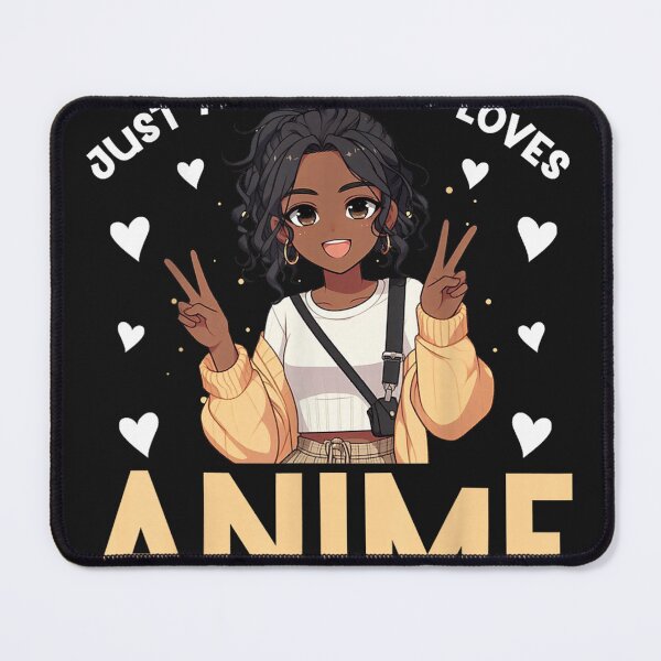 Item preview, Just A Girl Who Loves Anime Merch African American Afro designed and sold by nhucnach223.