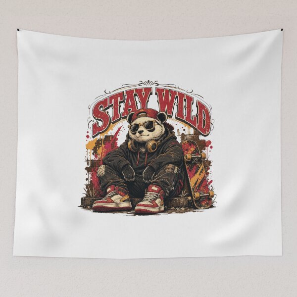 Item preview, Stay Wild Forever – Gothic Samurai Dark Aesthetic Streetwear designed and sold by BROWNEESHOUSE.