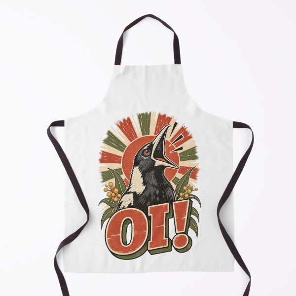 Item preview, OI! Funny Australian Magpie Scream Retro Wattle Vintage Aussie Slang Graphic designed and sold by Yellowriversss.