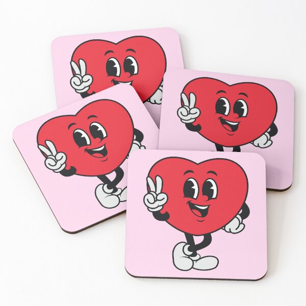 Item preview, Retro Heart Cartoon Character with Peace Sign. Cute Heart Vintage Comic Style. designed and sold by thailerd.