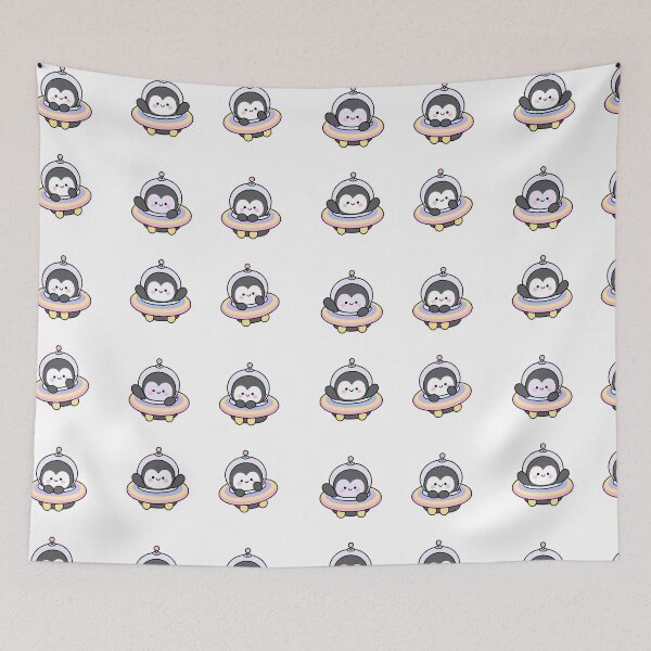 Item preview, Cute Kawaii Penguin UFO Space Adventure | Adorable Penguin Alien Spaceship Cartoon designed and sold by Moffyuniverse.