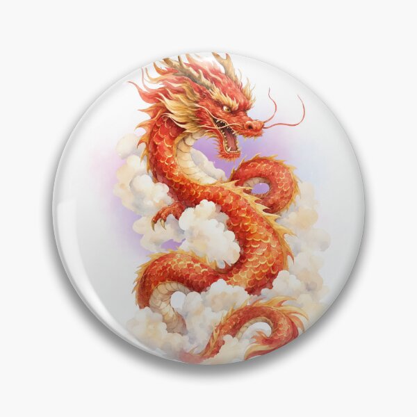 Item preview, Majestic Red Asian Dragon in the Clouds designed and sold by     Sela Art .