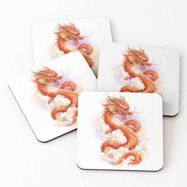 Item preview, Majestic Red Asian Dragon in the Clouds designed and sold by     Sela Art .