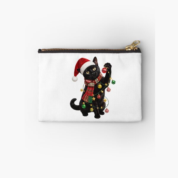 Item preview, Christmas Black Cat Holiday Cat designed and sold by Tanjaberto.