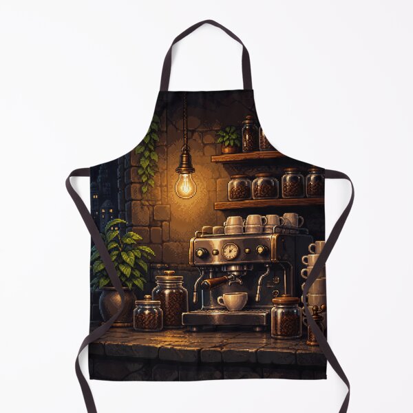 Item preview, Cozy Cafe Pixel Art: Midnight Espresso Bar designed and sold by bapupa.