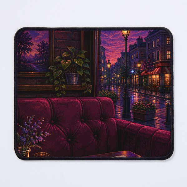 Item preview, Cozy Cafe Pixel Art: Neon Bistro Seat designed and sold by bapupa.