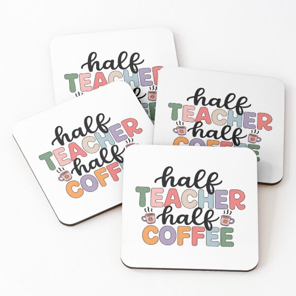 Item preview, Half Teacher Half Coffee designed and sold by KD Merch.
