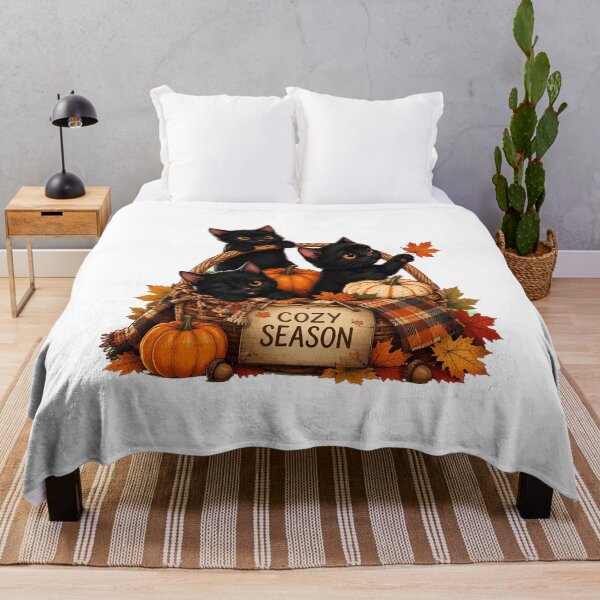Item preview, Cozy Season Halloween Cats designed and sold by Tanjaberto.