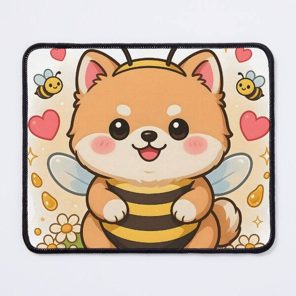 Item preview, Cute Kawaii Pomeranian Dog Bee Costume Stickerอ designed and sold by ChibiPCStudio.