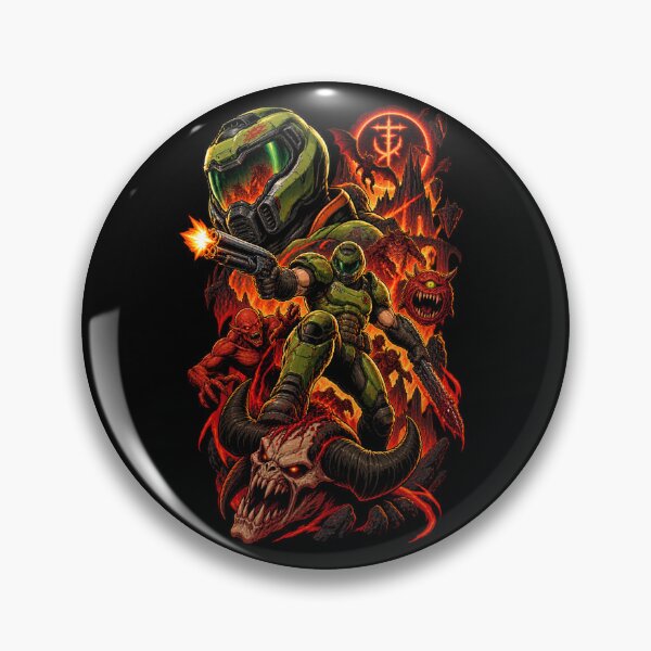 Item preview, Doom Slayer – Retro Hell Warrior designed and sold by Pandaburba.