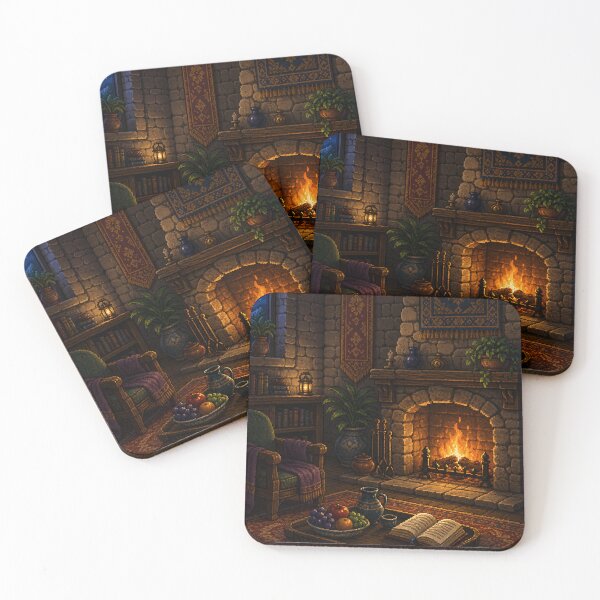 Item preview, Cozy Pixel Art: Amber Hearth designed and sold by bapupa.