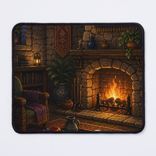 Item preview, Cozy Pixel Art: Amber Hearth designed and sold by bapupa.