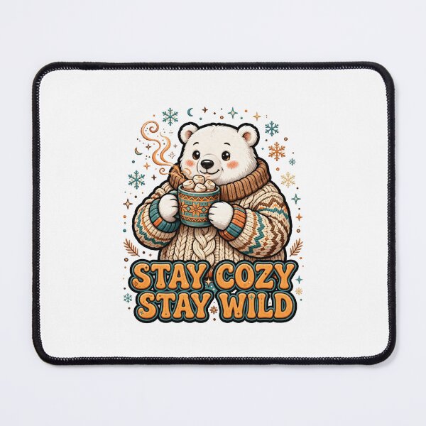 Item preview, Stay Cozy Stay Wild Winter Bear Sweater Cute Polar Bear designed and sold by MADE BY MAHMOUD.