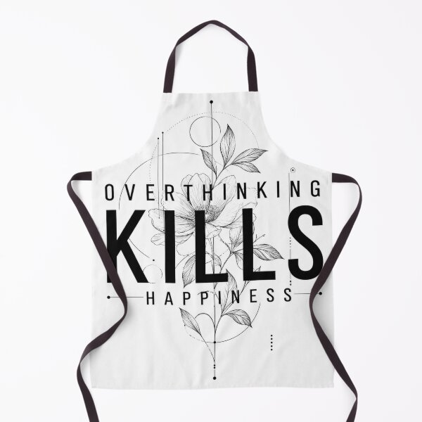 Item preview, Overthinking Kills Happiness Minimalist Typography designed and sold by MayurCreative.