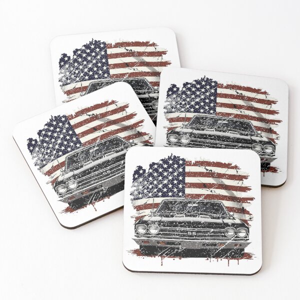 Item preview, Classic American Muscle Car Vintage Distressed US Flag Patriotic designed and sold by JapanAnimeSH2.