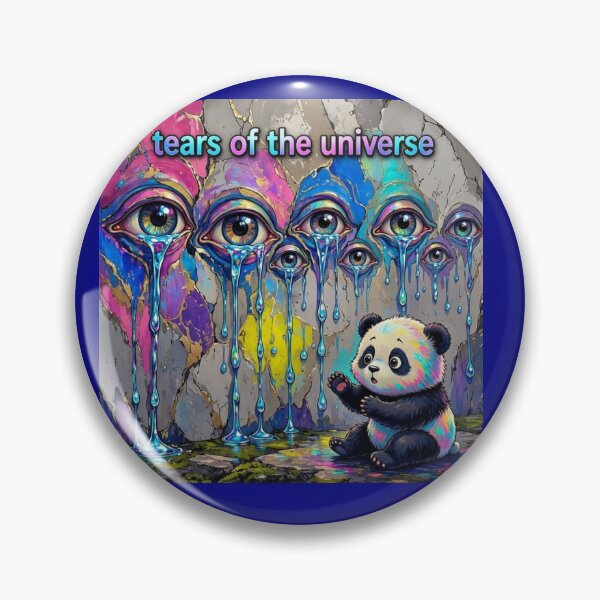 Item preview, Tears of the Universe Trippy Crying Eyes and Cute Panda designed and sold by Breezes-of-Ida.